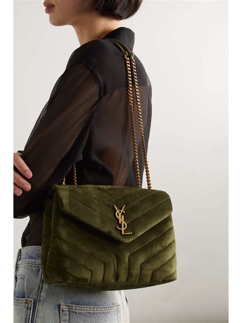 emerald green ysl bag|YSL quilted shoulder bag.